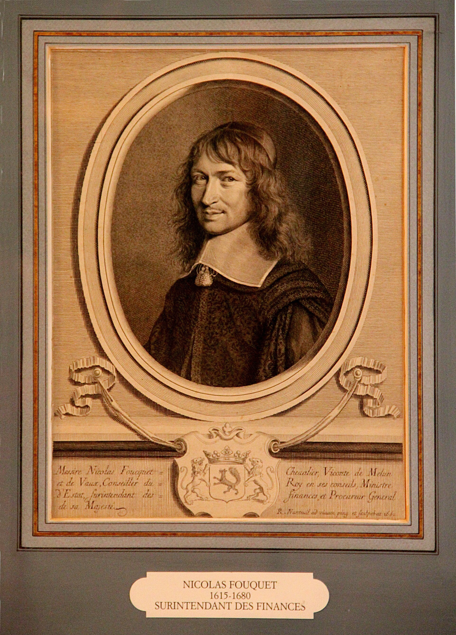 Engraved portrait of Nicolas Fouquet